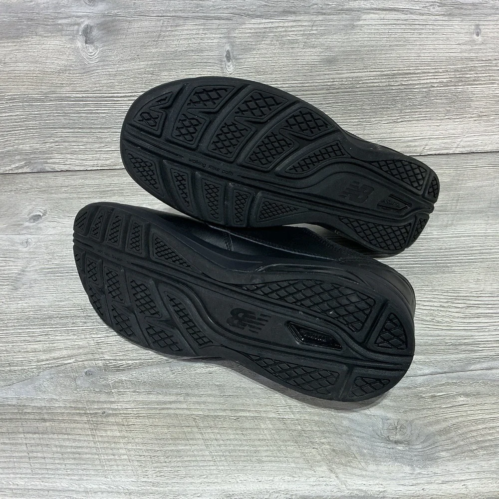 New Balance 813 Shoes Black Leather Hook And Loop Straps Mens Size 14 2E Wide